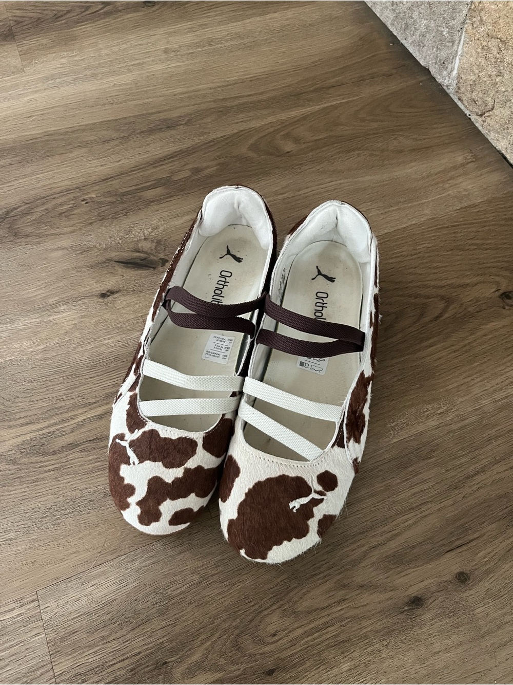 Puma speedcat ballet flat cow print size 8